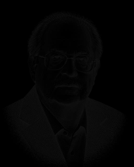 Dan Kennedy, drawn in the style of a newspaper portrait
