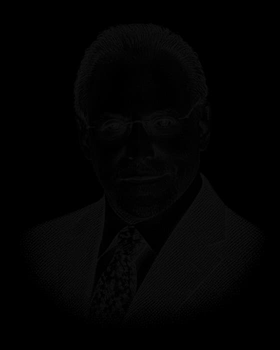 Jay Abraham, drawn in the style of a newspaper portrait
