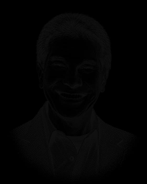 Robert Cialdini, drawn in the style of a newspaper portrait