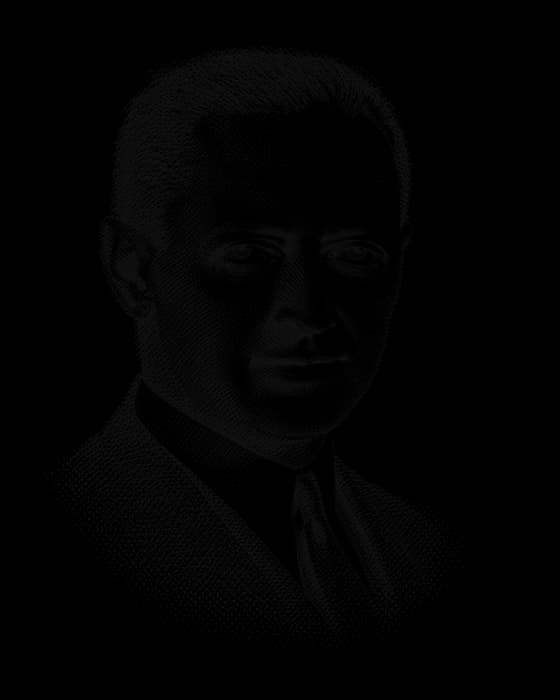 Robert Collier, drawn in the style of a newspaper portrait
