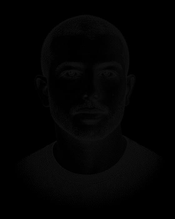 Sabri Suby, drawn in the style of a newspaper portrait